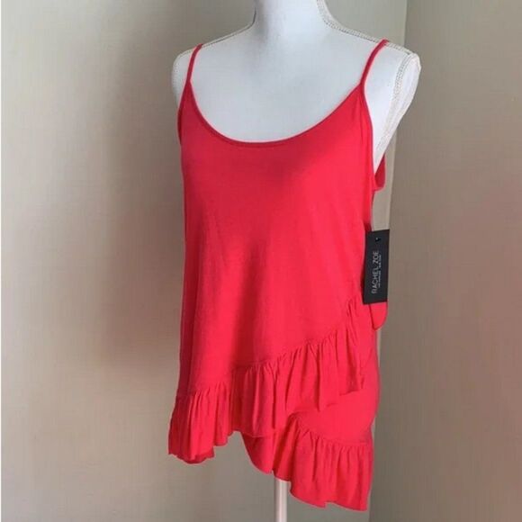 Pink Rachel Zoe Ruffle Tank Top (NWT) - Picture 2 of 6